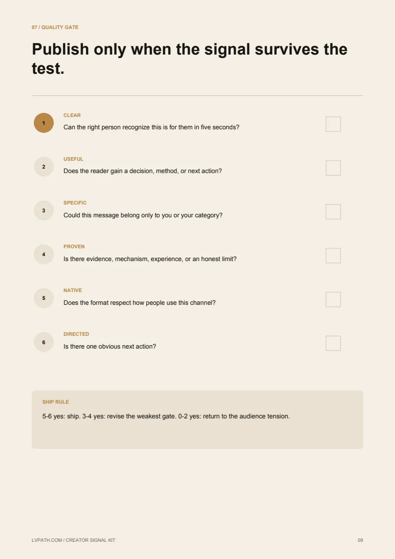 Creator Signal Kit, page 9