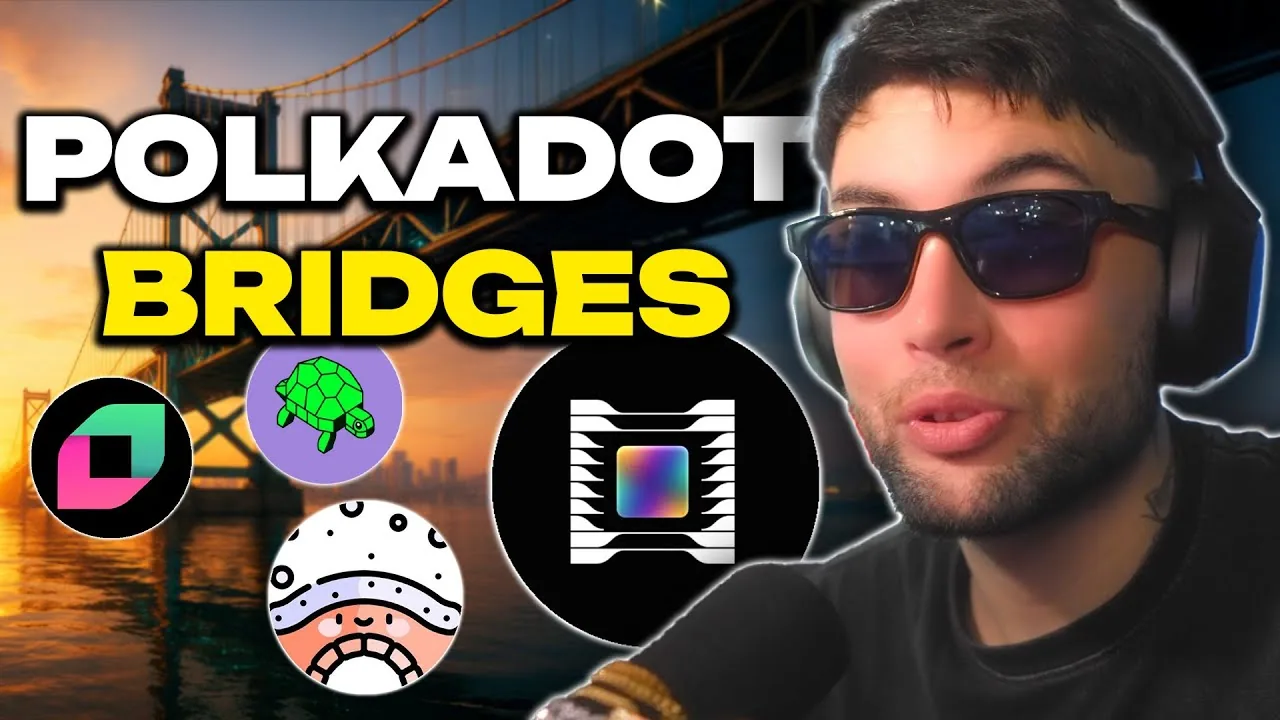 Thumbnail for a Spanish-language DaBlock video explaining new Polkadot bridges.