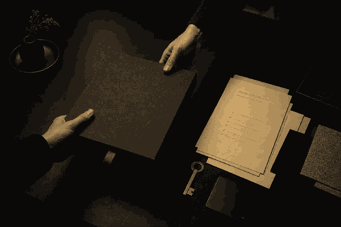 Documents and working files being handed over